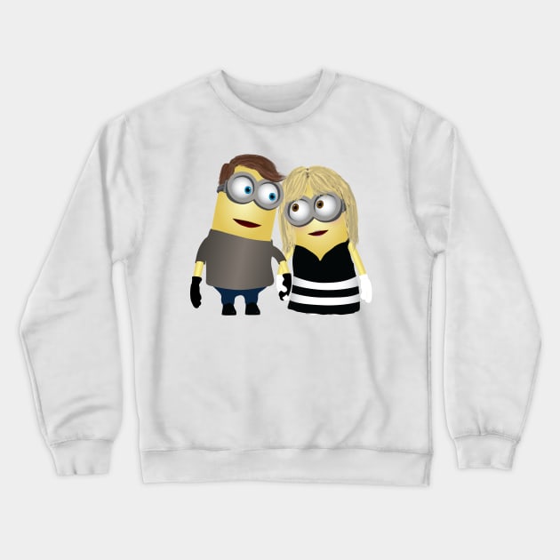 Minions in love Crewneck Sweatshirt by shapix